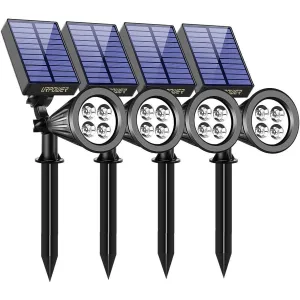4-Pack: URPOWER Outdoor Solar Spotlight