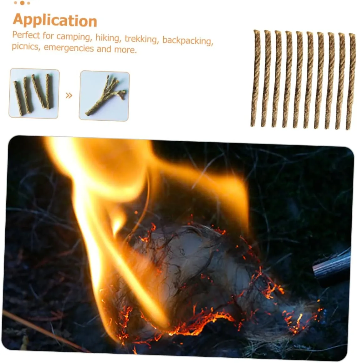 40 pcs Charcoal Burning Fireplace Light Easy Supplies to Tinder Fast Flammable Brown Windproof Survival Barbecues Portable Ignite Starter Professional Starting Ignition (Light Brownx3pcs 7x0