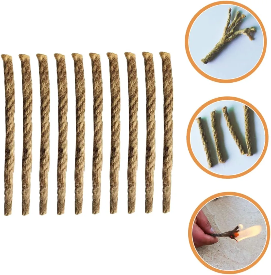 40 pcs Charcoal Burning Fireplace Light Easy Supplies to Tinder Fast Flammable Brown Windproof Survival Barbecues Portable Ignite Starter Professional Starting Ignition (Light Brownx3pcs 7x0
