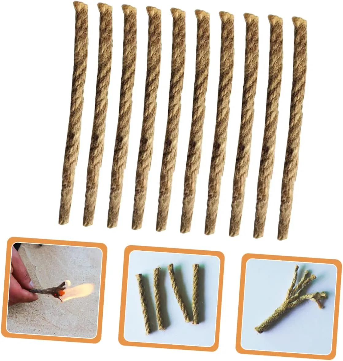 40 pcs Charcoal Burning Fireplace Light Easy Supplies to Tinder Fast Flammable Brown Windproof Survival Barbecues Portable Ignite Starter Professional Starting Ignition (Light Brownx3pcs 7x0
