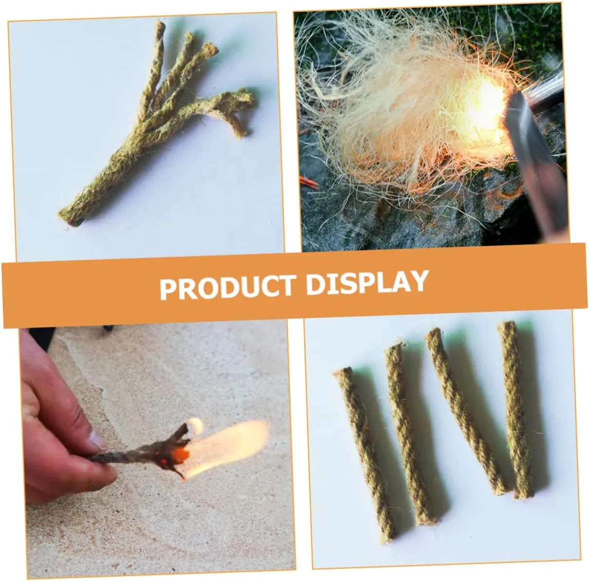 40 pcs Charcoal Burning Fireplace Light Easy Supplies to Tinder Fast Flammable Brown Windproof Survival Barbecues Portable Ignite Starter Professional Starting Ignition (Light Brownx3pcs 7x0