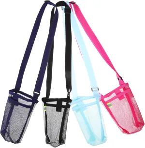 4pcs Mesh Design Water Kettle Bag Canteen Strap for Hiking Portable Water Bottle Shoulder Carrier