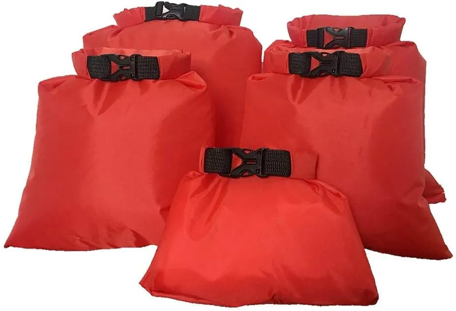 5 Pack Safe & Dry Bag with Water Resistant, Ultralight 1.5L-6L Dry Sack Packing Waterproof Storage Bags for Kayaking, Camping, Boating, Floating and Outdoor Surviva