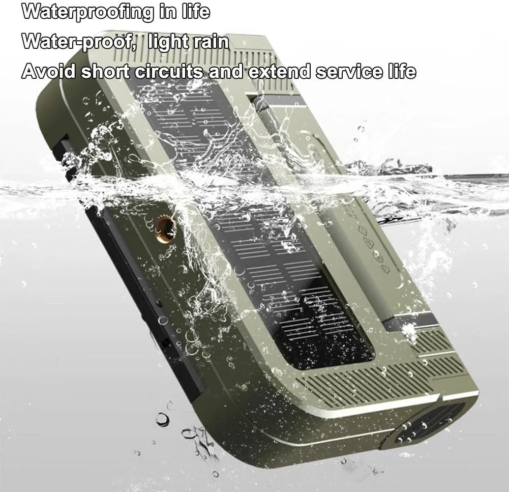 5000mAh Camping Light with Stand,Lightweight Waterproof Solar USB Rechargeable Work Light,Dimmable Cordless 5 Modes Portable Tent Lantern,LED Flashlight Survival Kits for Indoor Outdoor (Green)