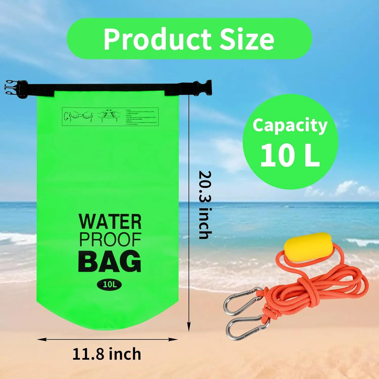 500D Sand Anchor for Small Boats, 2 in 1 Jet Ski Anchor Kit with Adjustable Buoy, Jet Ski Accessories Water Bag for Jet Ski, Kayak, Boat, Hiking Foldable Sandbags