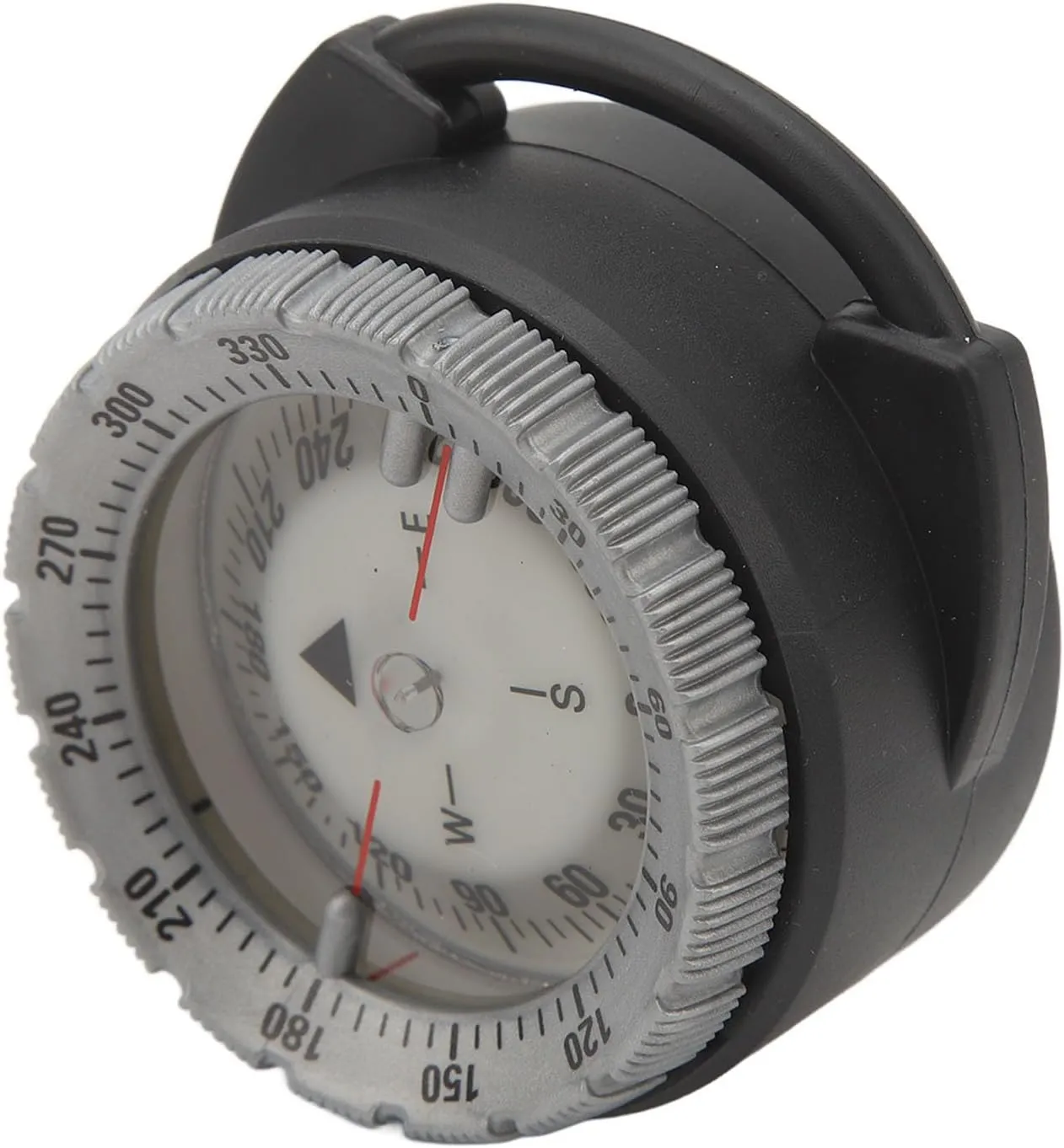 50M Underwater Diving Compass, Small Dive Compass Luminous Magnetic Pipe Clamp Diving Compass Suitable for Discerning Direction While Diving