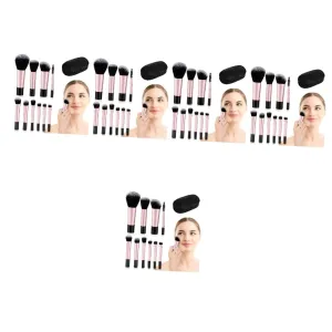 50pcs Mini Makeup Brush for Travel Compact Brushes Pouch for Eyeshadow Blush Highlighter Concealer Makeup Tools