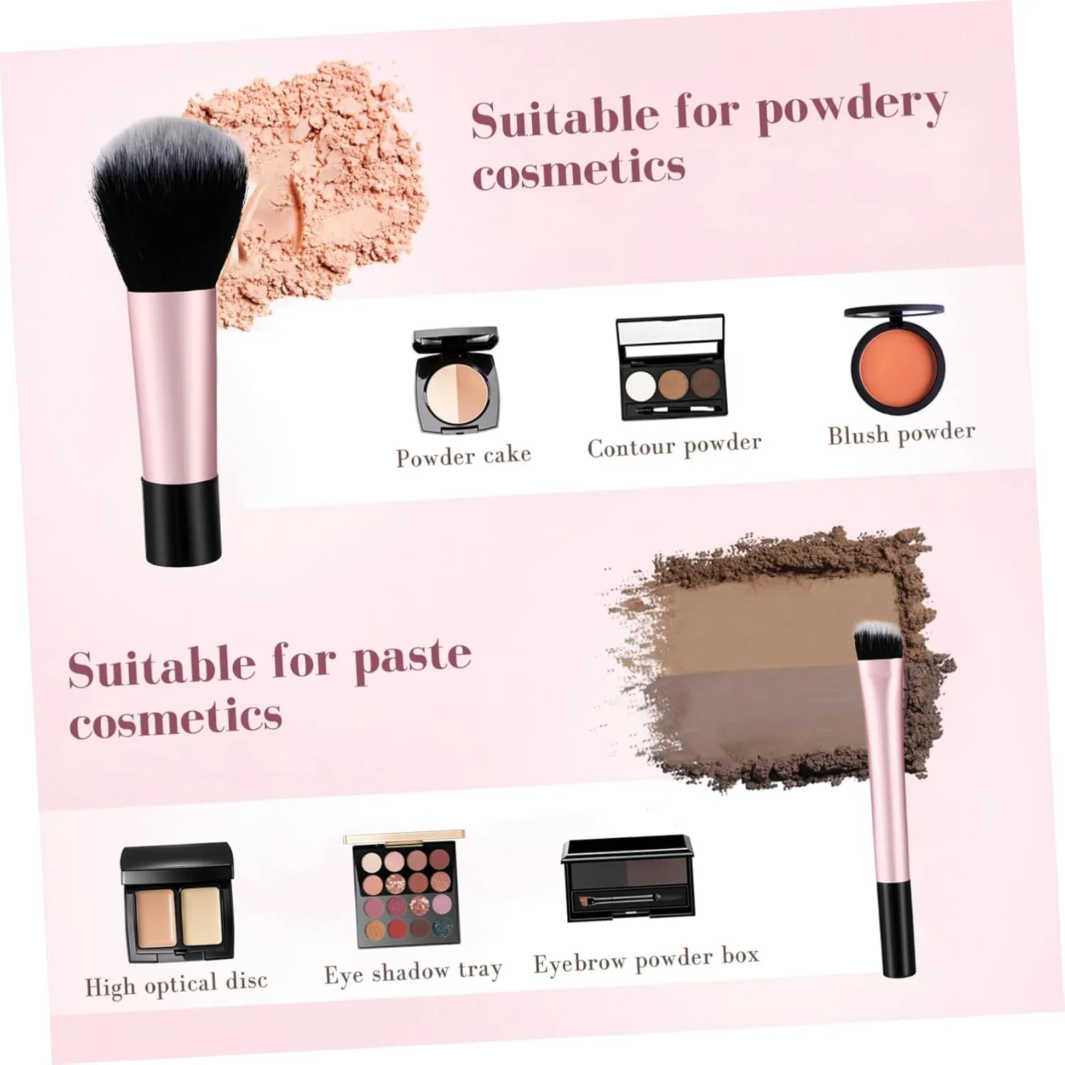 50pcs Mini Makeup Brush for Travel Compact Brushes Pouch for Eyeshadow Blush Highlighter Concealer Makeup Tools