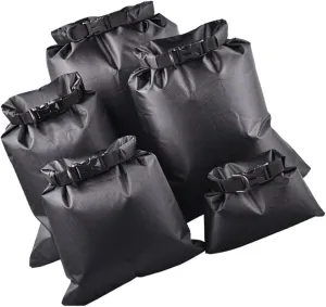 5Pcs Dry Bag for Outdoor Activities Portable Multi Function Storage Pouches Black for Boating Kayaking Camping Rafting and Canoeing