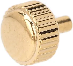 5pcs Golden Steel Watch Crowns, Spare Parts for Quartz Mechanical Watches, Lightweight and Sturdy Replacement Watch Heads, Easy to Install and Practical