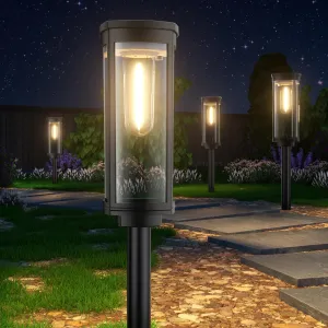 6 Pack Solar Pathway Lights Outdoor, Modern Super Brightness LED Solar Path Lights, IP65 Waterproof Garden Solar Powered Landscape Lighting for Outside Yard Garden Driveway Walkway Decor