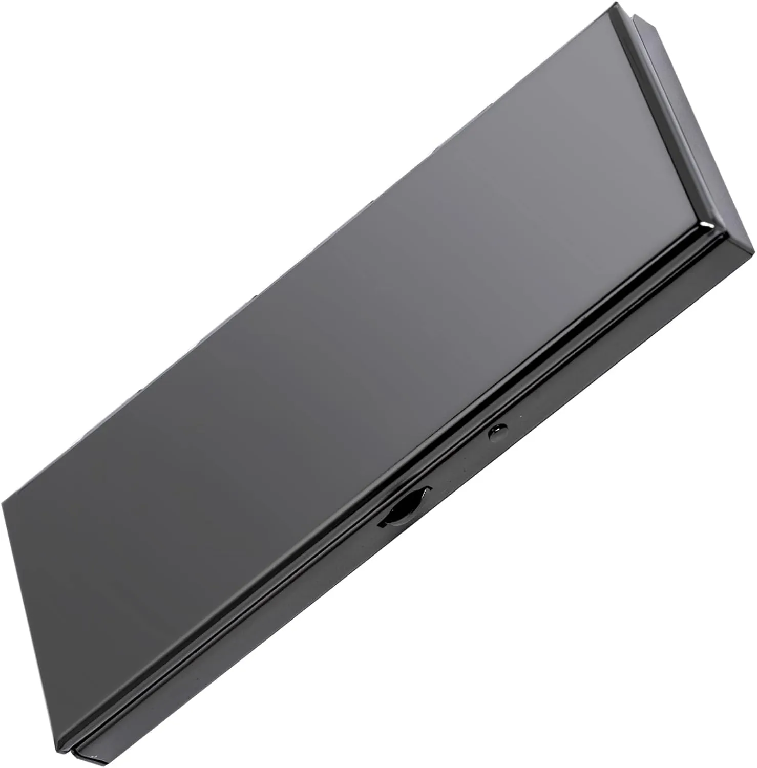 7 Day Pretty Mini Metal Pill Organizer Metal Manufacturing Inside The Makeup Mirror Sleek Look Easy to Carry Fashionable Texture Plating Gun Black More Exquisite (Gun Black)