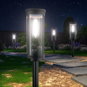 8 Pack Solar Pathway Lights Outdoor,Super Brightness IP65 Waterproof Auto On/Off Solar Path Lights, Garden Solar Powered Landscape Lighting for Outside Yard Garden Driveway Walkway Decor