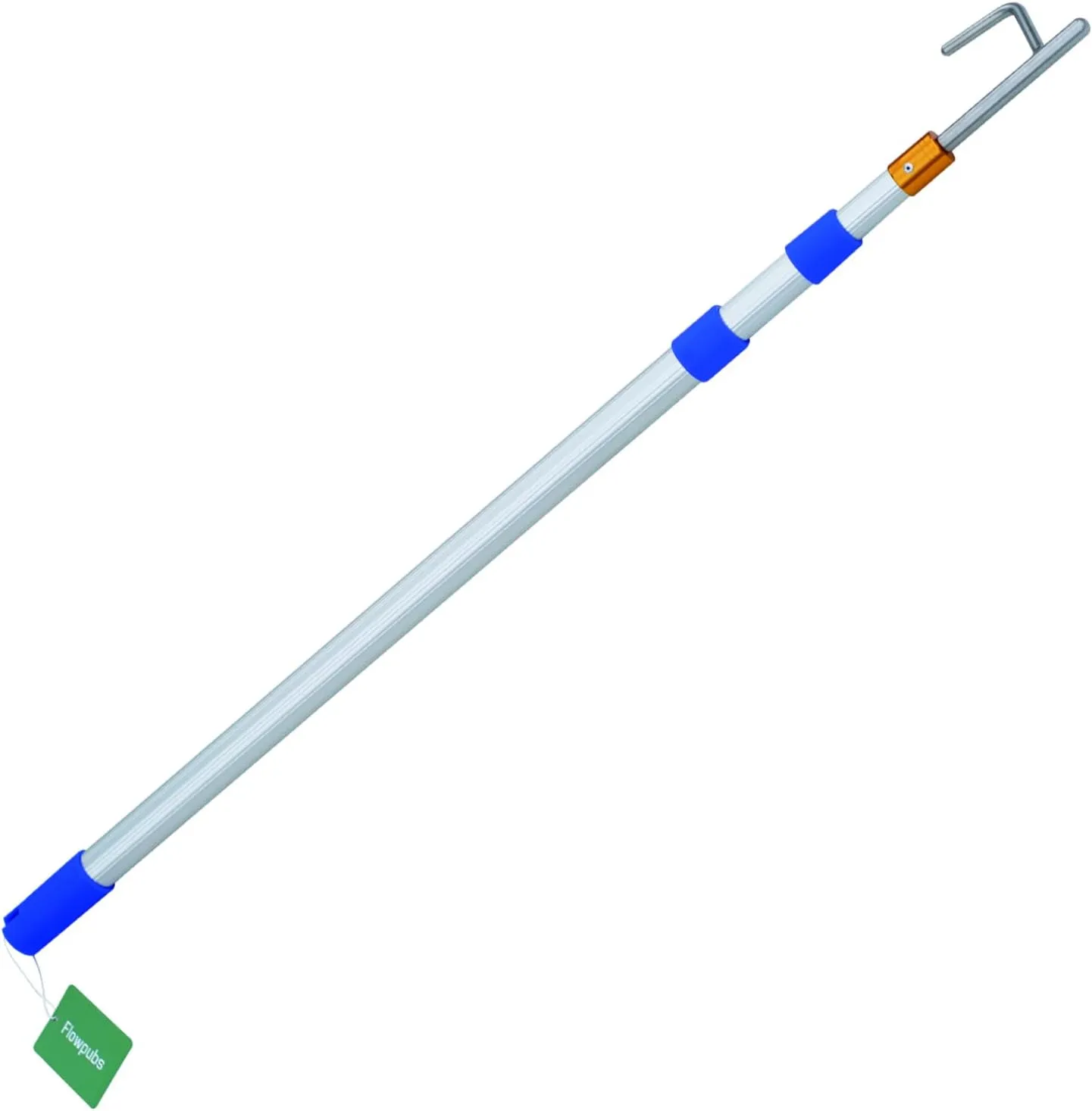 82" Telescoping Boat Hook - Lightweight Aircraft-Grade Aluminum Dock Hook, Retractable Marine Pole for Docking, Fishing, Kayaking & Water Rescue, Suitable for Al