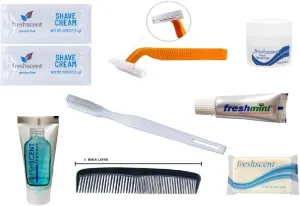 96 Kits - Bulk Case of Wholesale Deluxe Toiletries for Men, Women, Travel, Charity 10 Piece Hygiene Kits