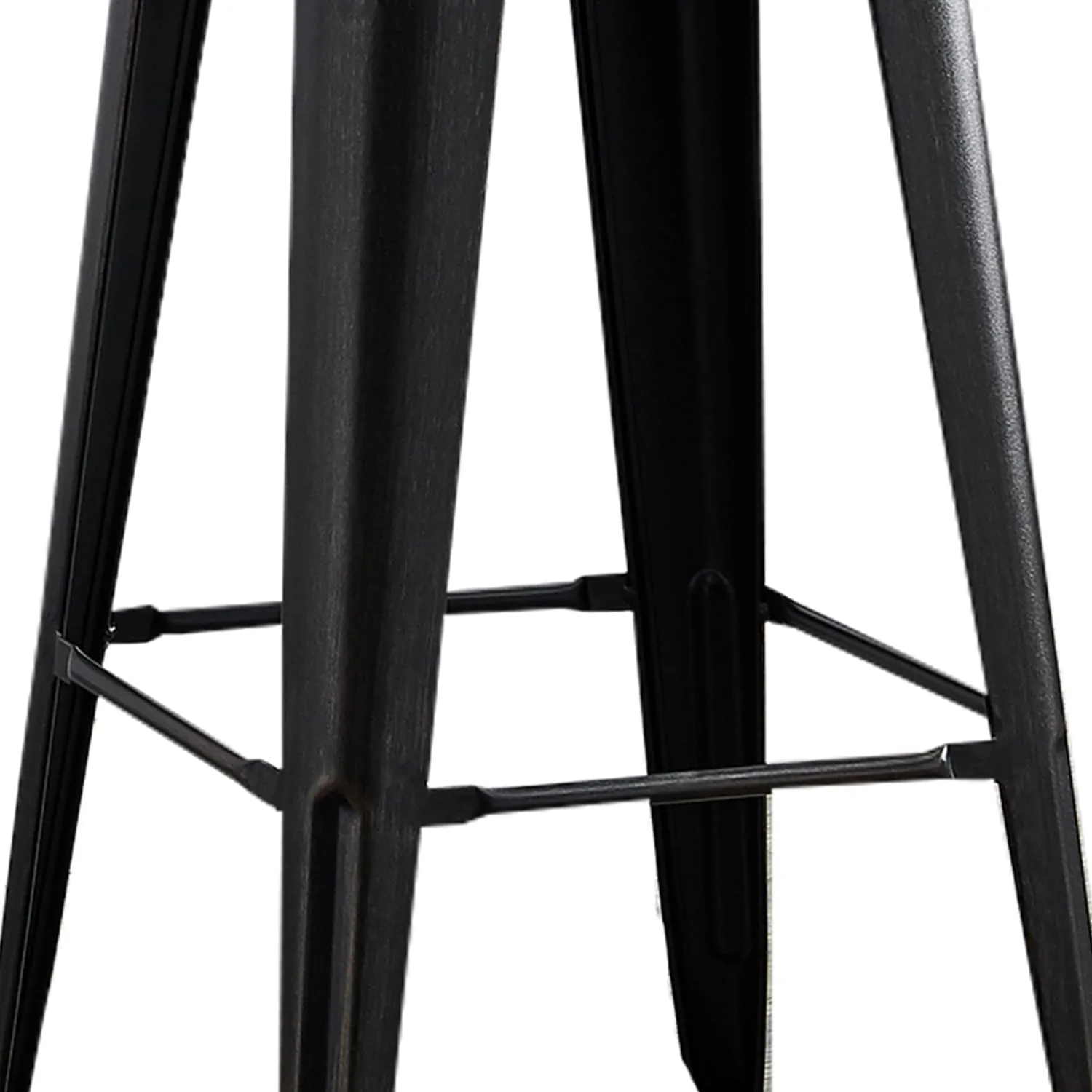 AC Pacific 30” Metal Backless Barstool Set of 2 – Country Rustic Style, Lightweight & Sturdy Build, Easy Assembly – Midnight