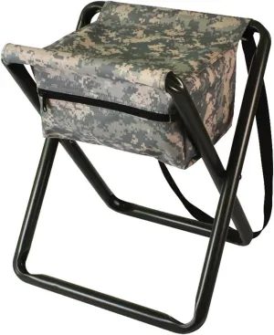 ACU Digital Camouflage Military Deluxe Folding Stool w/Pouch