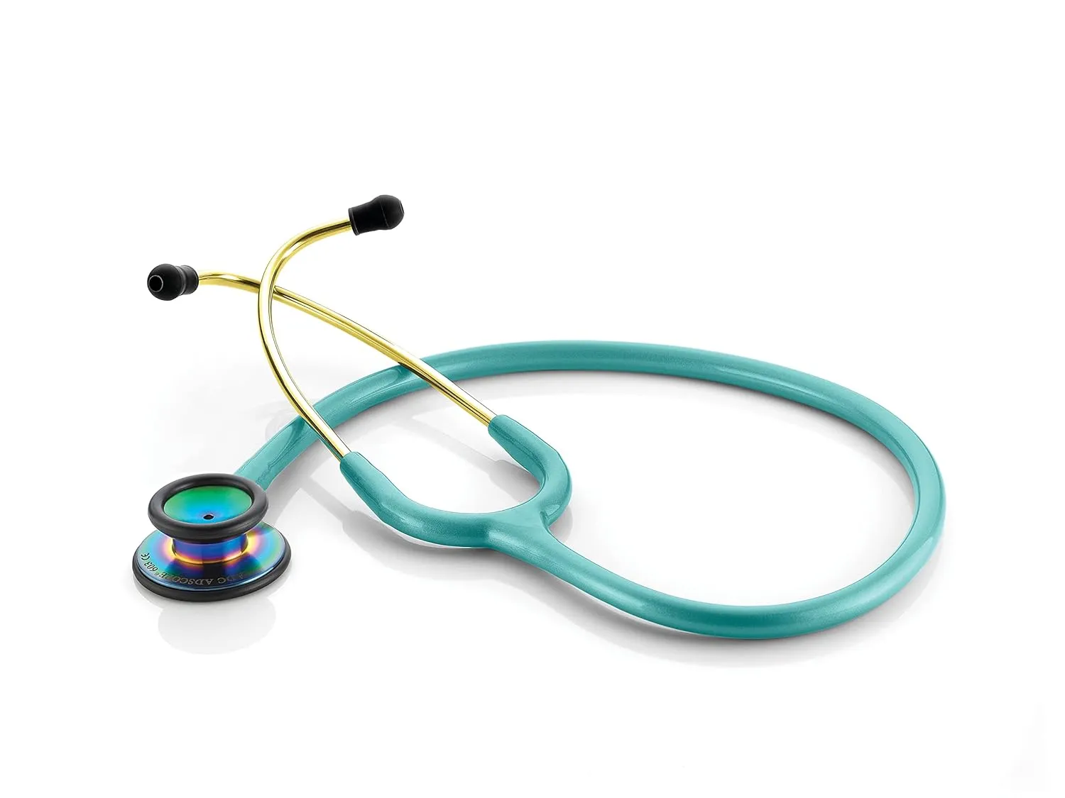 ADC Adscope 603 Clinician Stethoscope with Tunable AFD Technology, 31 inch Length, Iridescent Metallic Caribbean