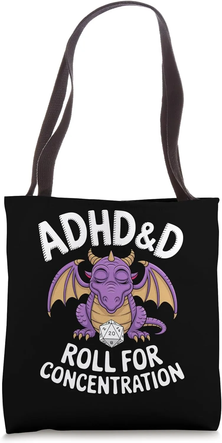Adhd&d Adhd Roll For Concentration Tote Bag