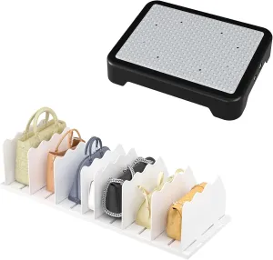 Adjustable Purse Organizers for Closet, Clear Handbag Shelf Dividers Non-Slip Step Stool for Elderly, Indoor/Outdoor Non-Slip Step Platform Assistive Devices for Adults and Elderly