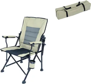 Adult Camping Chair Heavy Duty Folding Chair That Can Hold Up to 350 lbs, Comfortable Lawn Chair with Full Padding Backrest with Storage Bag Suitable for Outdoor Camping Fishing