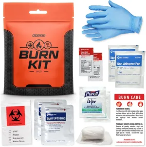 Advanced Burn Kit, Comprehensive Burn First Aid Kit with Dressings, Burn Cream & Gauze, Portable First Aid Kit for Home, Office, Car & Travel, 1-Pack