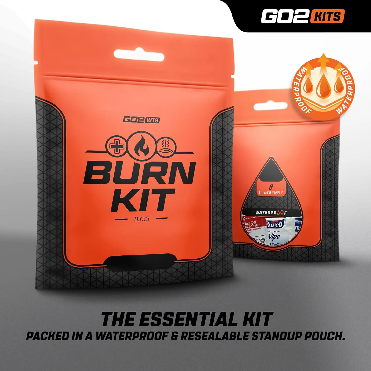 Advanced Burn Kit, Comprehensive Burn First Aid Kit with Dressings, Burn Cream & Gauze, Portable First Aid Kit for Home, Office, Car & Travel, 1-Pack