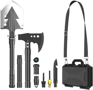 aiGear Camping Shovel Axe Outdoor Folding Shovel Set Camping Survival Gear for Men Outdoor Hiking Backpacking Emergency