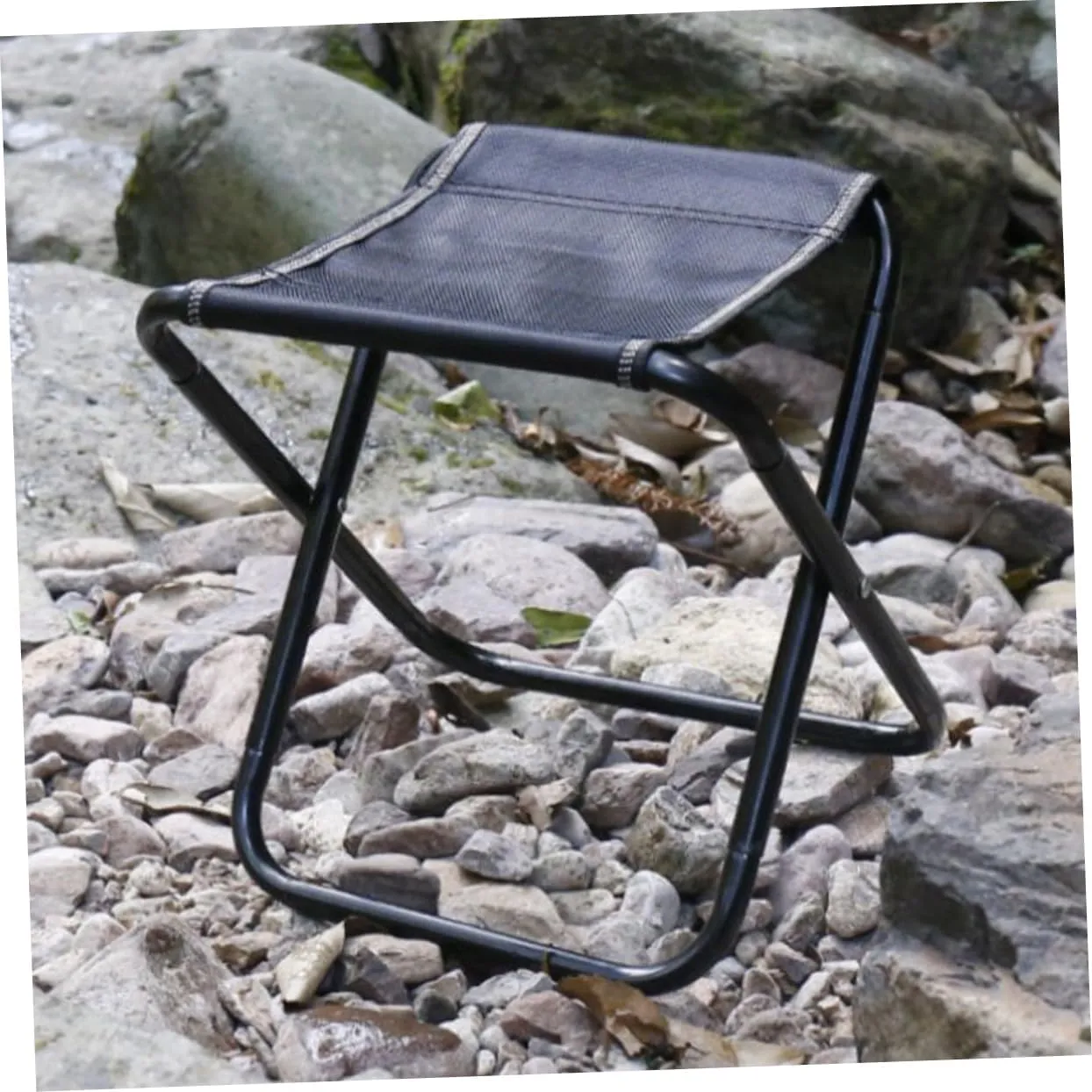Alipis Foldable Camping Stool Portable Stool Nonslip Bottom Small Chair for Adults