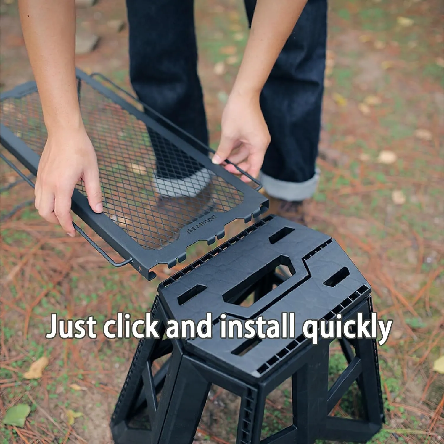 All in One Foldable Camp Desk & Seat, Weather-Resistant Outdoor Gear for Fishing BBQ Family Outdoor Activities(Army Green,Stool 2 Table 1)