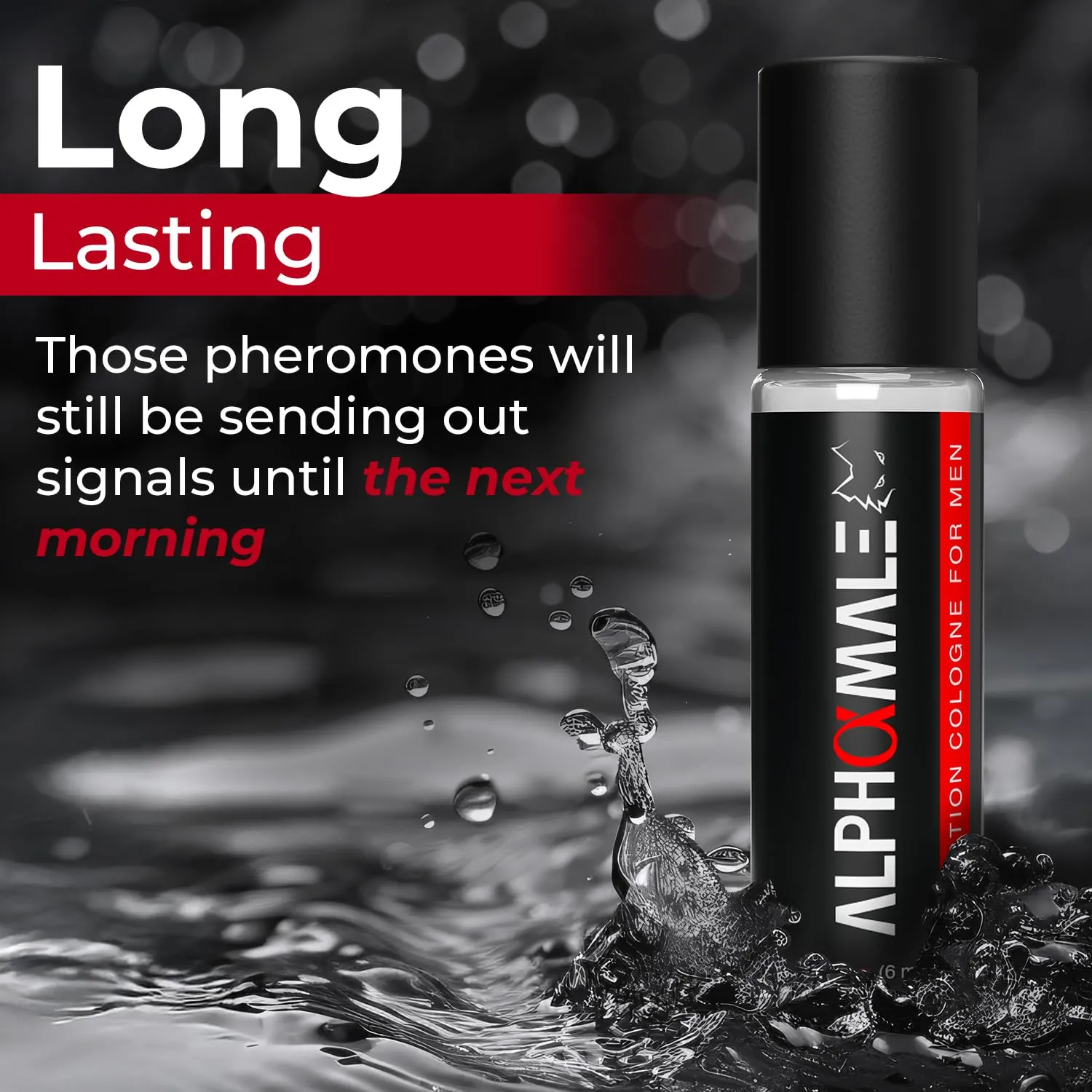 AlphaMale Attraction Cologne for Men - Long-Lasting Compact Roll-On Infused Oil-Based Cologne - Perfume to Attract Women - 0.34 oz (10 mL)