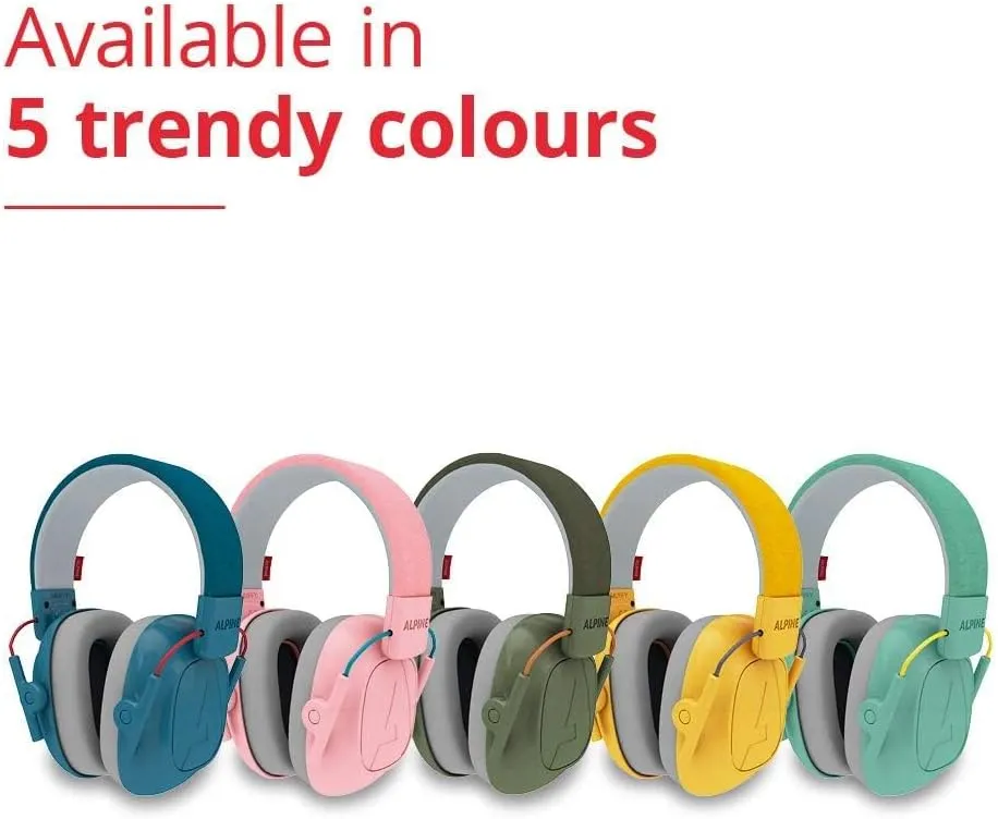 Alpine Muffy Kids - Hearing Protection - CE & ANSI Certified - Adjustable for Ages 3-16 years - Noise Cancelling Headphones - 25dB Sound Reduction Ideal for Protection and Concentration Aid - Mint