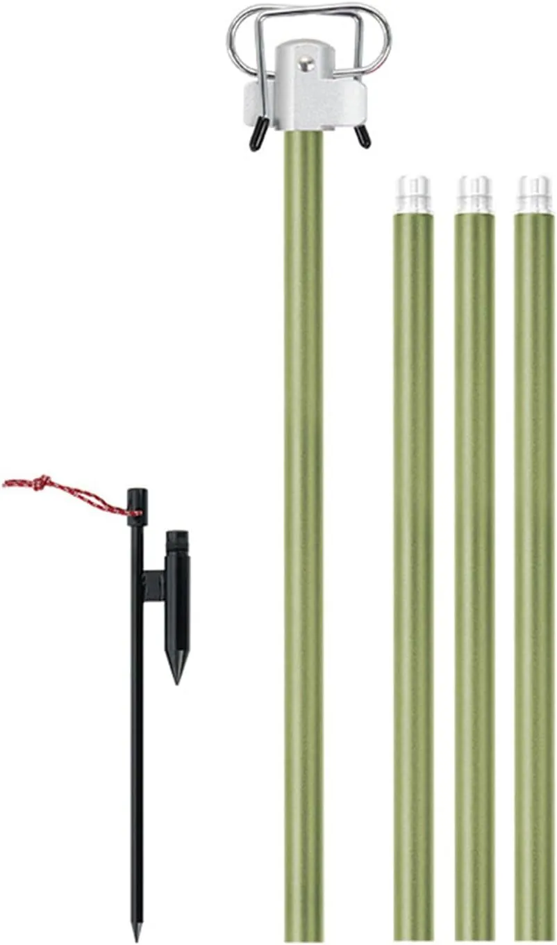 Aluminum Camping Lamp Stand Outdoor Lamp Rod Post Hanging Tent Light Holder Rack Light Hook Stand for Camping Traveling