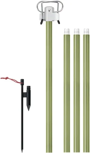 Aluminum Camping Lamp Stand Outdoor Lamp Rod Post Hanging Tent Light Holder Rack Light Hook Stand for Camping Traveling