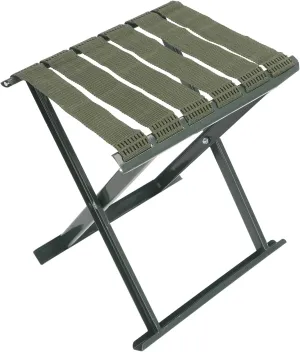 AMAKO Outdoor Folding Stool, Heavy Duty 60KG Capacity, Portable Camping Chair for Hiking Fishing, Carbon Steel Frame and 600D Fabric (A)