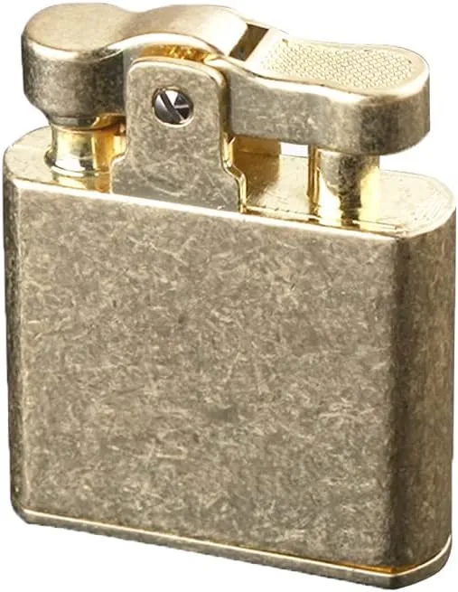 Ambrogio.L Oil Petrol Lighter Flint Wheel Refillable Kerosene Cigar Cigarette Vintage Metal Lighter