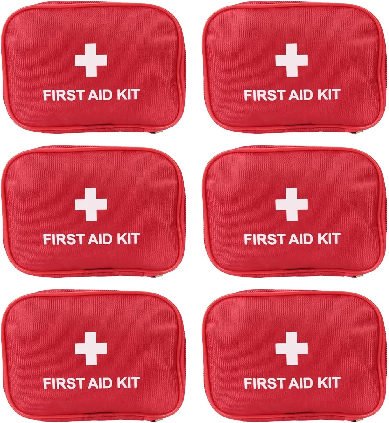 AOUTACC 6 Pack Empty First Aid Kit Bag, Lightweight Empty First Aid Bag for Emergency at Home, Office, Car, Outdoors, Boat, Camping, Hiking(Bag Only)