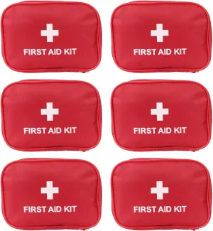 AOUTACC 6 Pack Empty First Aid Kit Bag, Lightweight Empty First Aid Bag for Emergency at Home, Office, Car, Outdoors, Boat, Camping, Hiking(Bag Only)