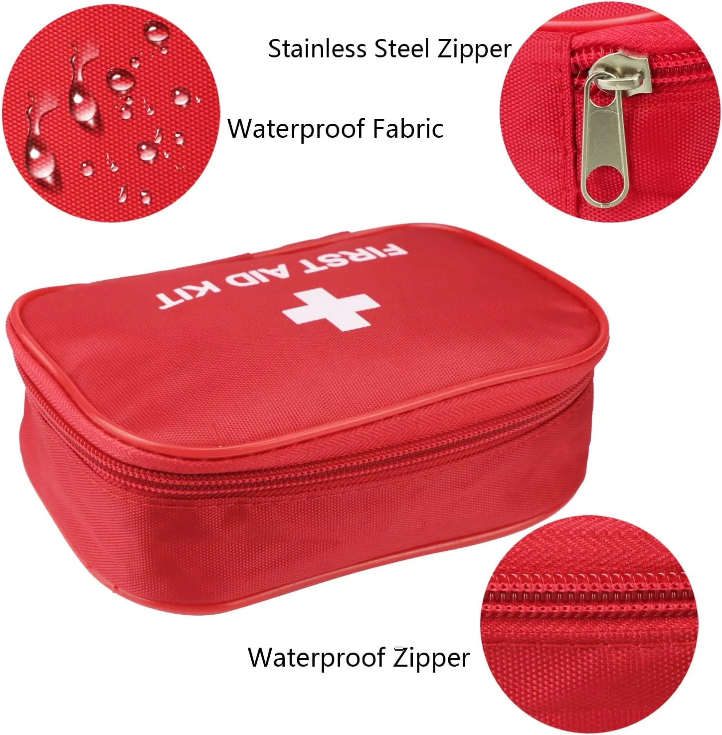 AOUTACC 6 Pack Empty First Aid Kit Bag, Lightweight Empty First Aid Bag for Emergency at Home, Office, Car, Outdoors, Boat, Camping, Hiking(Bag Only)