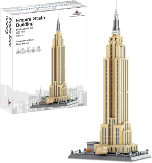 Apostrophe Games Empire State Building Block Set (1,559 Pieces) Officially Licensed - New York's Empire State Building Famous Landmark Series - Architecture Model for Kids and Adults