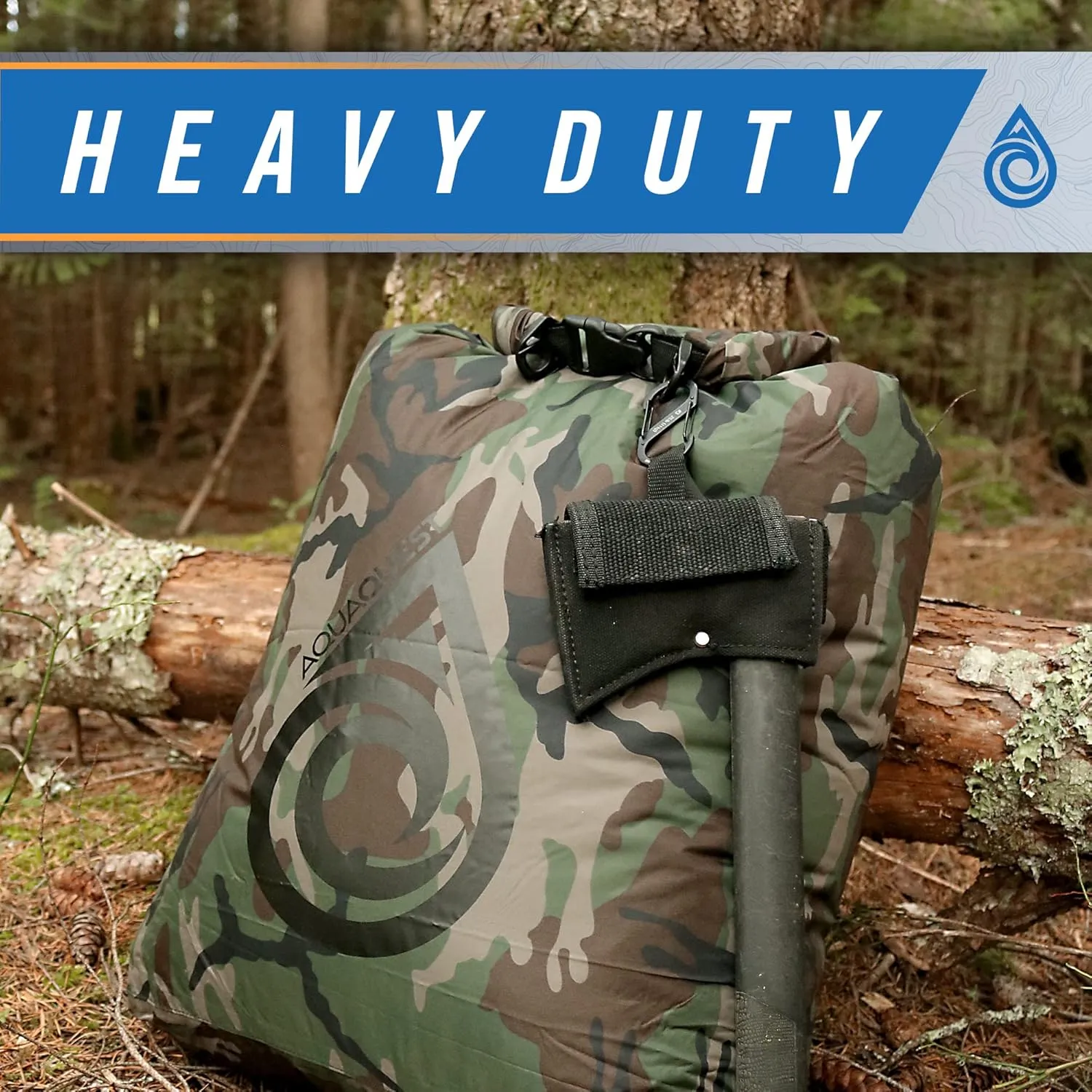 AquaQuest Rogue Dry Bag Set – 60   100L Olive Drab – 100% Waterproof Roll Top – Dry Sack
