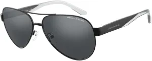 Armani Exchange AX2034S Aviator Sunglasses for Men   BUNDLE with Designer iWear Care Kit