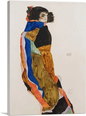 ARTCANVAS Moa Mandu Canvas Art Print Stretched Framed Painting Picture Poster Giclee Wall Decor by Egon Schiele - 26" x 18" (0.75" Deep)