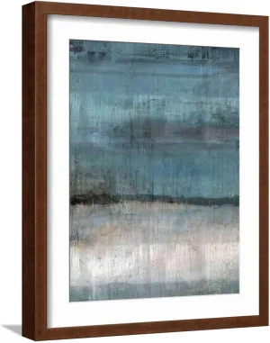 ART.COM Wall Art Print Study in Light Blue on Brown Frame by Marta Wiley, 17" x 21"