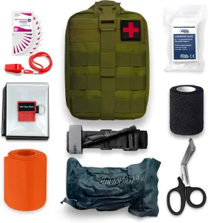 ASA Techmed Tactical First Aid Kit – Military-Grade Trauma Kit with Tourniquet for Hunting, Camping, Hiking, Fishing, Shooting, and Disaster Preparedness