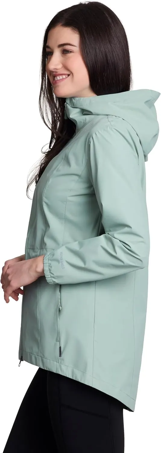 Avalanche Women's Casual Hooded Soft Shell Lightweight Rain Jacket With Pockets