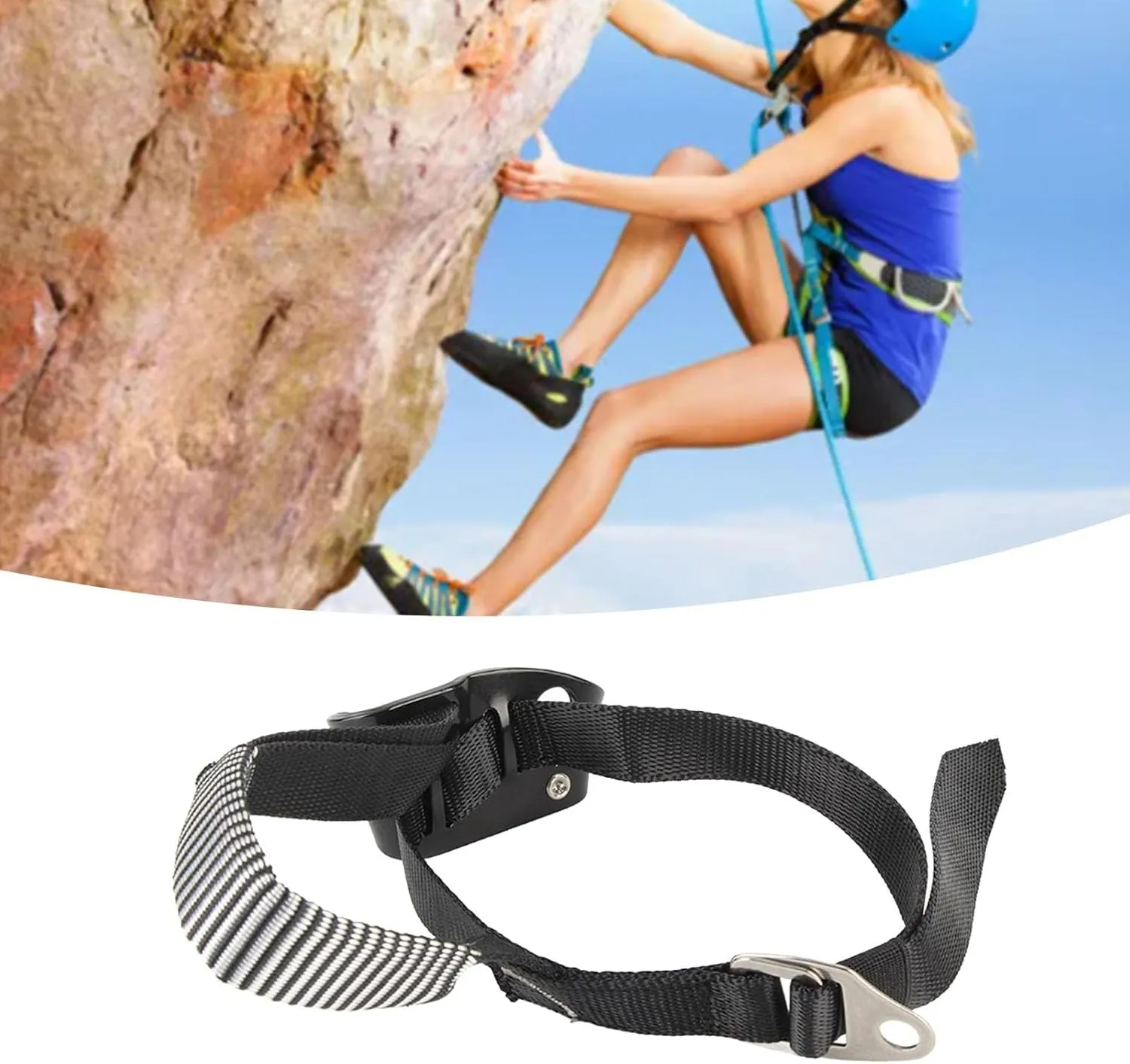 AYNEFY Mountaineering Camping Mountaineering Tools, Foot Ascender, Rock Climbing for Mountaineering 8.3 X 4.7 Cm Climbing Foot Ascender, Mountaineering Camping