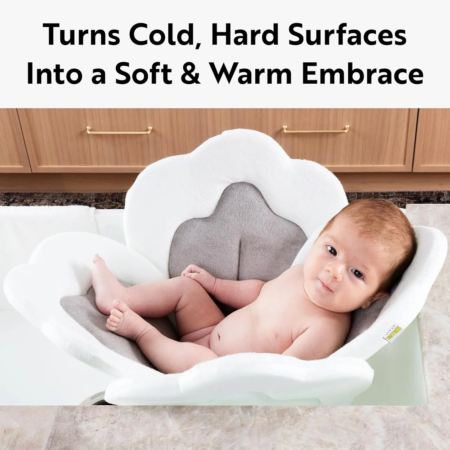 Baby Bath Cushion 5pc Set - Newborn & Infant Lotus Bath Flower Baby with Soft Cover - Travel Bathtub Insert Pad for Kitchen Sink, Shower & Tub - Flower Bathing Pillow with Patented Comfort & Support