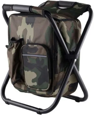 Backpack Cooler Chair Folding Camping Stool for Travel Beach Hiking Picnic, Large Capacity, Lightweight, and Wearproof