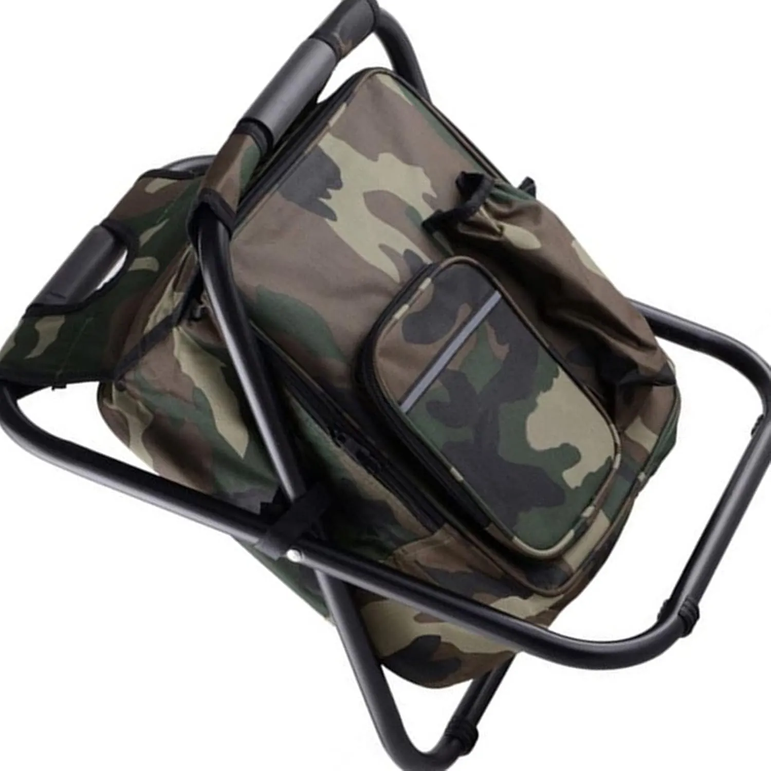 Backpack Cooler Chair Folding Camping Stool for Travel Beach Hiking Picnic, Large Capacity, Lightweight, and Wearproof